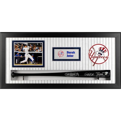 Derek Jeter New York Yankees Framed Autographed Bat Shadowbox