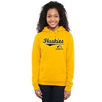 Women's Yellow Michigan Tech Huskies American Classic Pullover Hoodie