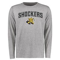 Men's Ash Wichita State Shockers Proud Mascot Long Sleeve T-Shirt