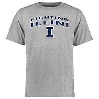 Men's Ash Illinois Fighting Illini Proud Mascot T-Shirt