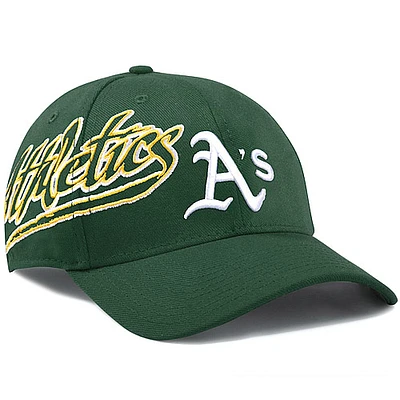 Men's New Era Green Oakland Athletics Flashmark 39THIRTY Flex Hat