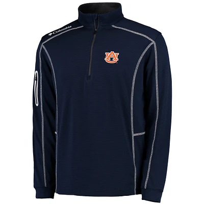 Men's Columbia Golf Navy Auburn Tigers Shotgun Quarter-Zip Pullover