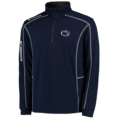 Men's Columbia Golf Navy Penn State Nittany Lions Shotgun Quarter-Zip Pullover