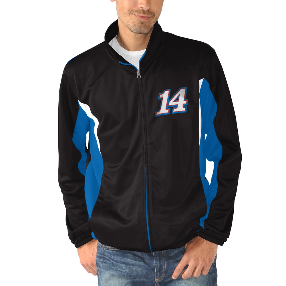 Men's G-III Sports by Carl Banks Black Tony Stewart Drafting Full-Zip Track Jacket