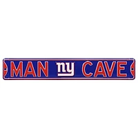Blue New York Giants 6" x 36" Man Cave Steel Street Sign