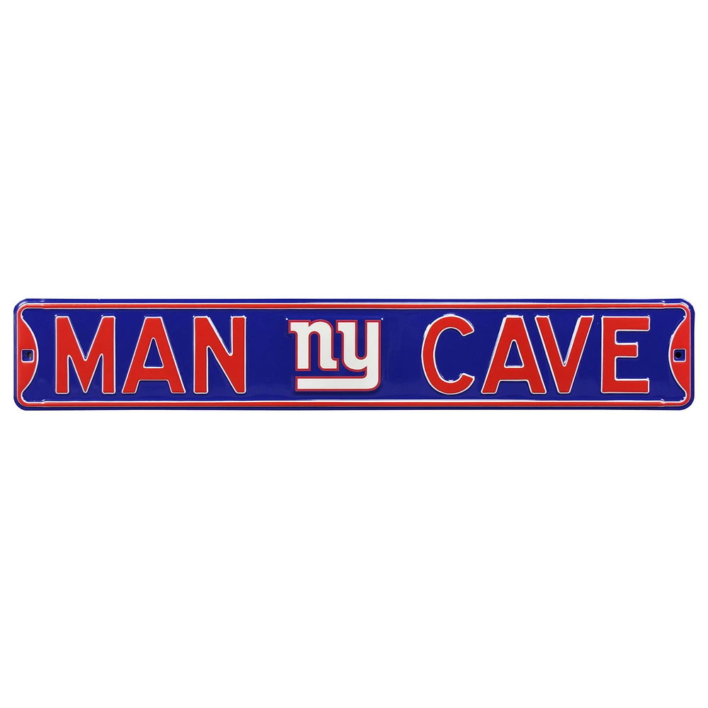 Blue New York Giants 6" x 36" Man Cave Steel Street Sign