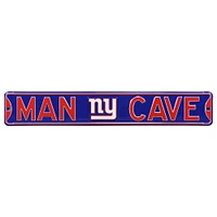 Blue New York Giants 6" x 36" Man Cave Steel Street Sign