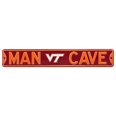 Maroon Virginia Tech Hokies 6" x 36" Man Cave Steel Street Sign