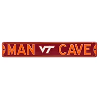 Maroon Virginia Tech Hokies 6" x 36" Man Cave Steel Street Sign
