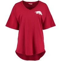 Women's Cardinal Arkansas Razorbacks Spirit Jersey Oversized T-Shirt