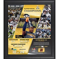 Denver Broncos Framed 15" x 17" Super Bowl 50 Champions Collage with a Piece of Game-Used Football - Limited Edition of 1000