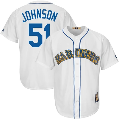 Men's Majestic Randy Johnson White Seattle Mariners Big & Tall Cooperstown Cool Base Player Jersey