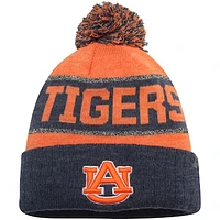 Men's Top of the World Orange/Heather Navy Auburn Tigers Below Zero Cuffed Pom Knit Hat