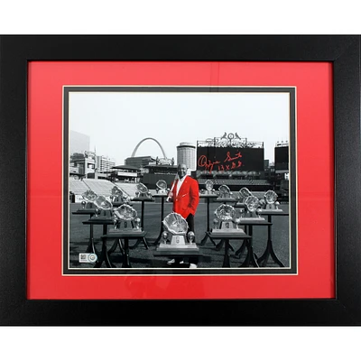 St. Louis Cardinals Ozzie Smith Autographed and Inscribed 8"x10" Framed Photo