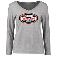 Women's Ash NASCAR Whelen All-American Series Logo Long Sleeve T-Shirt