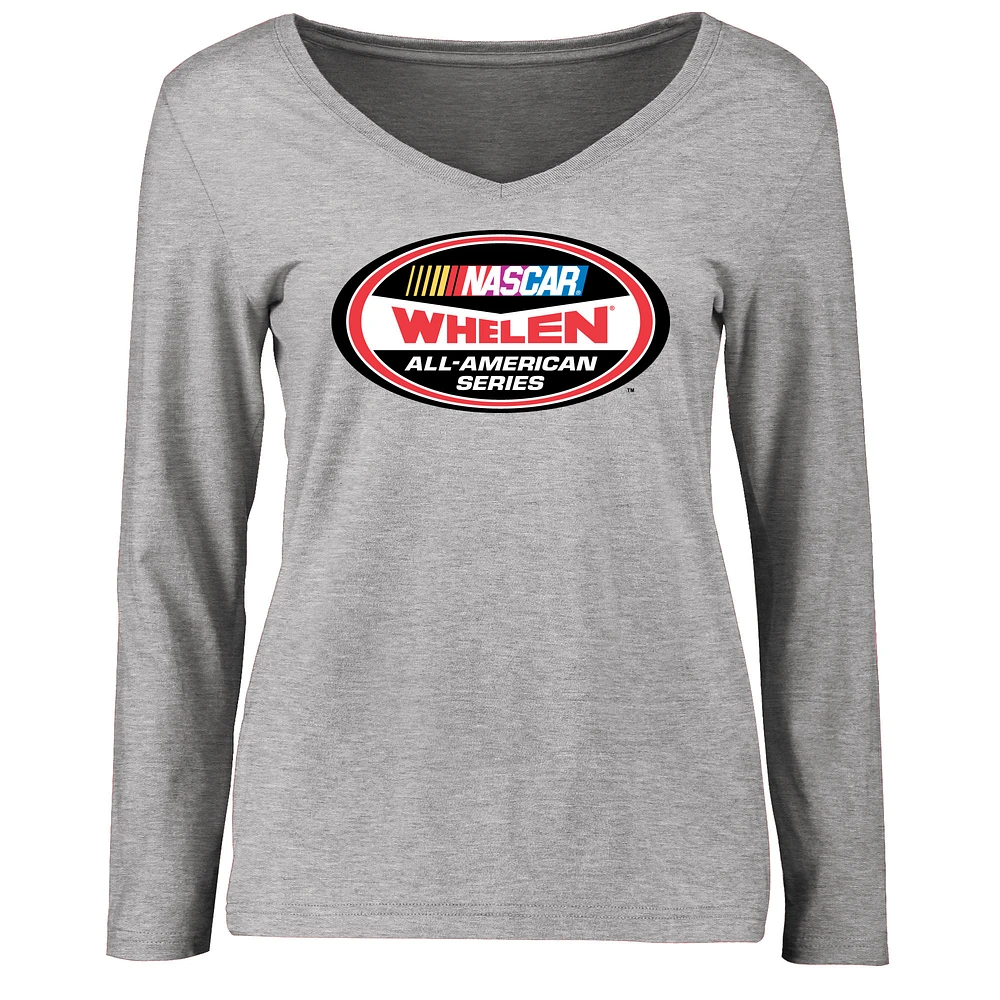 Women's Ash NASCAR Whelen All-American Series Logo Long Sleeve T-Shirt