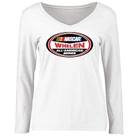 Women's White NASCAR Whelen All-American Series Logo Long Sleeve T-Shirt