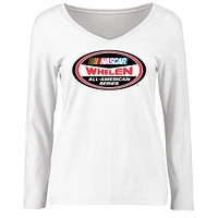 Women's White NASCAR Whelen All-American Series Logo Long Sleeve T-Shirt