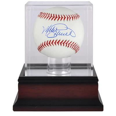 Mike Schmidt Philadelphia Phillies Autographed Baseball and Mahogany Baseball Display Case