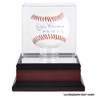 Don Larsen New York Yankees Autographed Baseball with "WS PG 10/8/56" Inscription and Mahogany Baseball Display Case