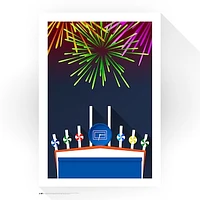 Chicago White Sox 14" x 20" Comiskey Park Fireworks Minimalist Art Giclee Print
