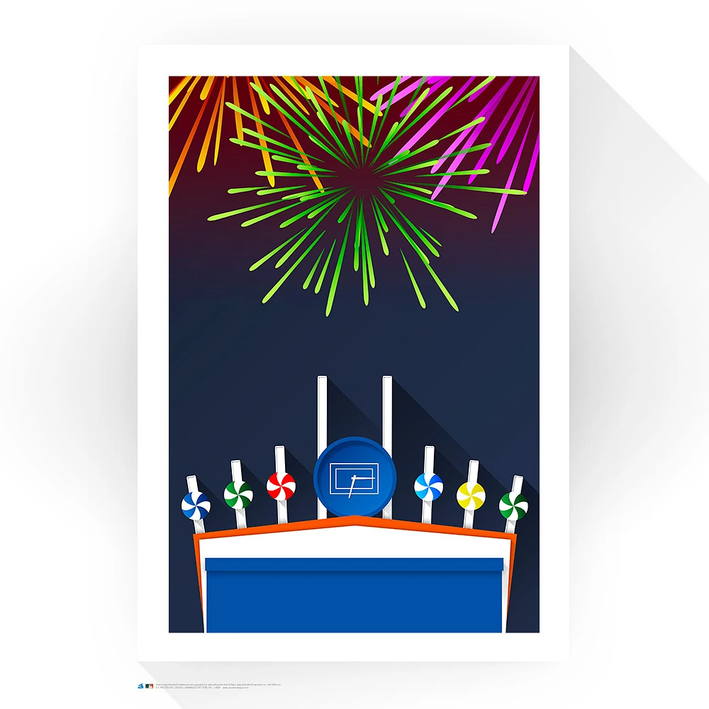 Chicago White Sox 14" x 20" Comiskey Park Fireworks Minimalist Art Giclee Print