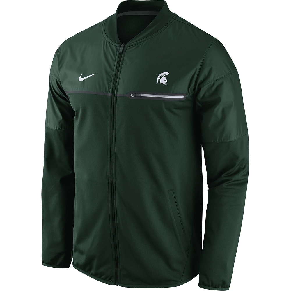 Men's Nike Green Michigan State Spartans Sideline Elite Hybrid Performance Jacket