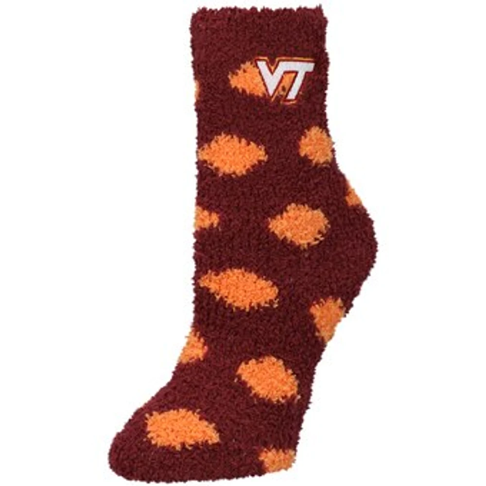 Women's ZooZatz Virginia Tech Hokies Plush Dot Socks