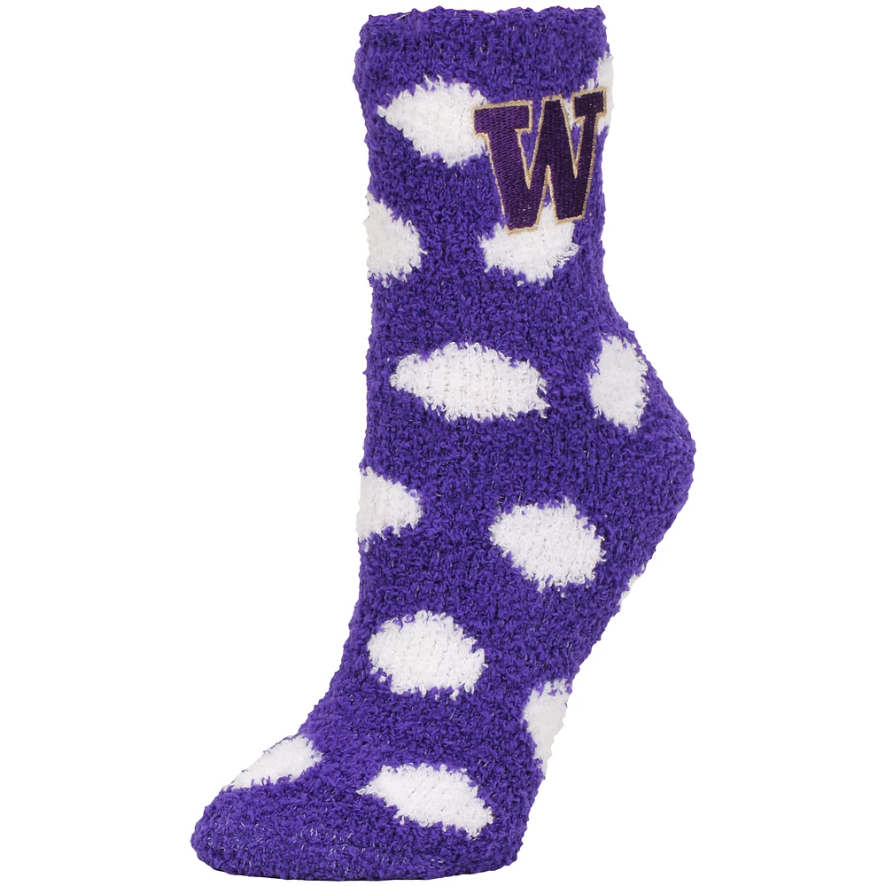 Women's ZooZatz Washington Huskies Plush Dot Socks