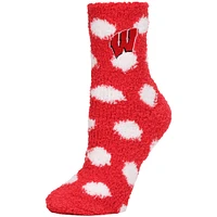 Women's ZooZatz Wisconsin Badgers Plush Dot Socks