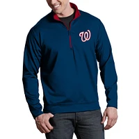 Men's Antigua Navy Washington Nationals Leader Quarter-Zip Pullover Jacket