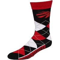 For Bare Feet Toronto Raptors Argyle Crew Socks