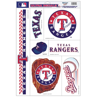 WinCraft Texas Rangers 7-Piece 11" x 17" Multi-Use Decal Sheet