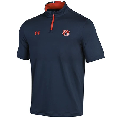 Men's Under Armour Navy Auburn Tigers Quarter-Zip Short Sleeve Pullover