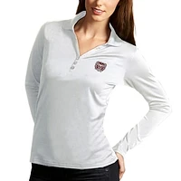 Women's Antigua White Missouri State University Bears Exceed Long Sleeve Polo