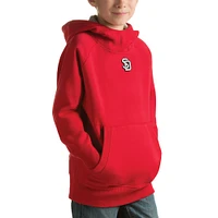 Youth Antigua Red South Dakota Coyotes Victory Pullover Hoodie