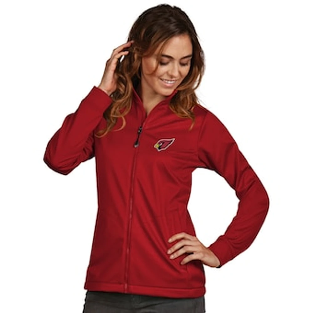 Women's Antigua Cardinal Arizona Cardinals Full-Zip Golf Jacket