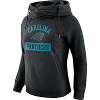 Women's Nike Black Carolina Panthers Tailgate Funnel Pullover Hoodie