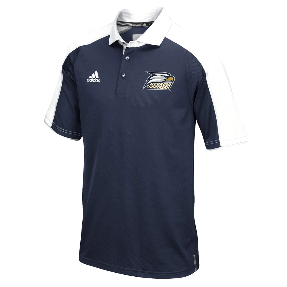 Men's adidas Navy/White Georgia Southern Eagles 2016 Football Coaches Sideline climalite Polo