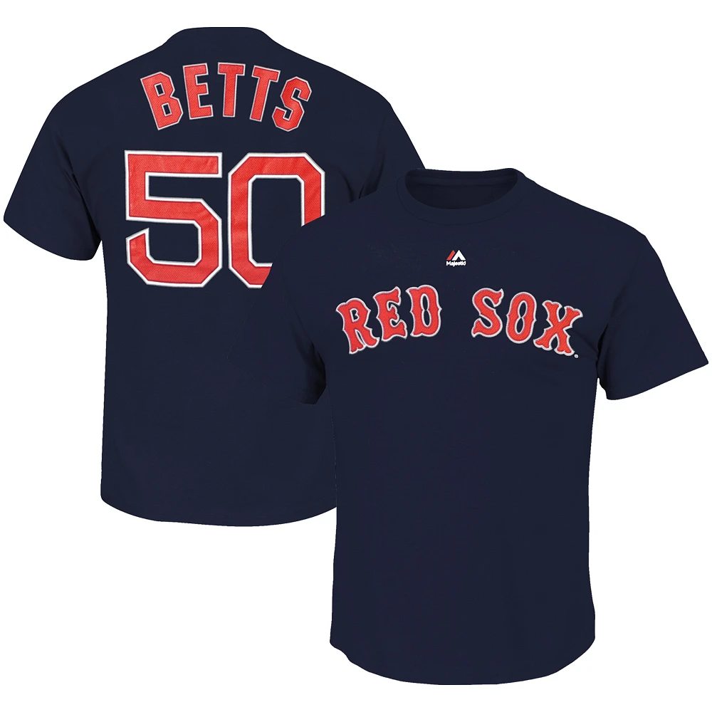 Men's Majestic Mookie Betts Navy Boston Red Sox Big & Tall Player T-Shirt