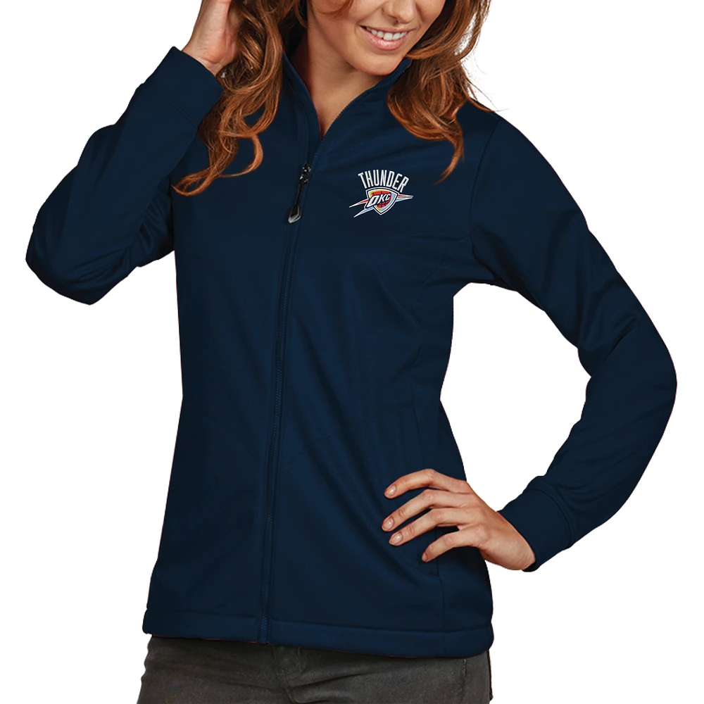 Women's Antigua Navy Oklahoma City Thunder Golf Full-Zip Jacket