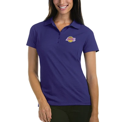 Women's Antigua Purple Los Angeles Lakers Pique Xtra-Lite Polo