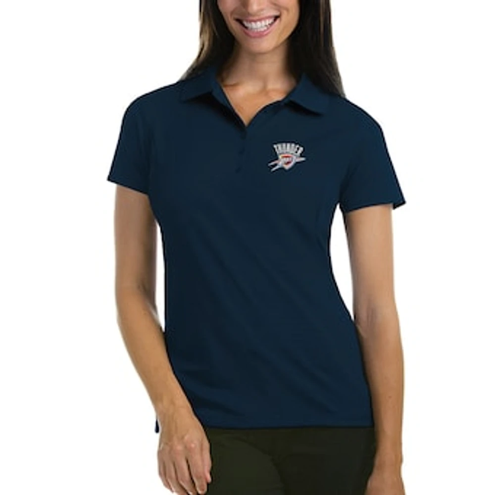 Women's Antigua Navy Oklahoma City Thunder Pique Xtra-Lite Polo