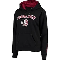 Women's Black Florida State Seminoles Arch & Logo 1 Pullover Hoodie