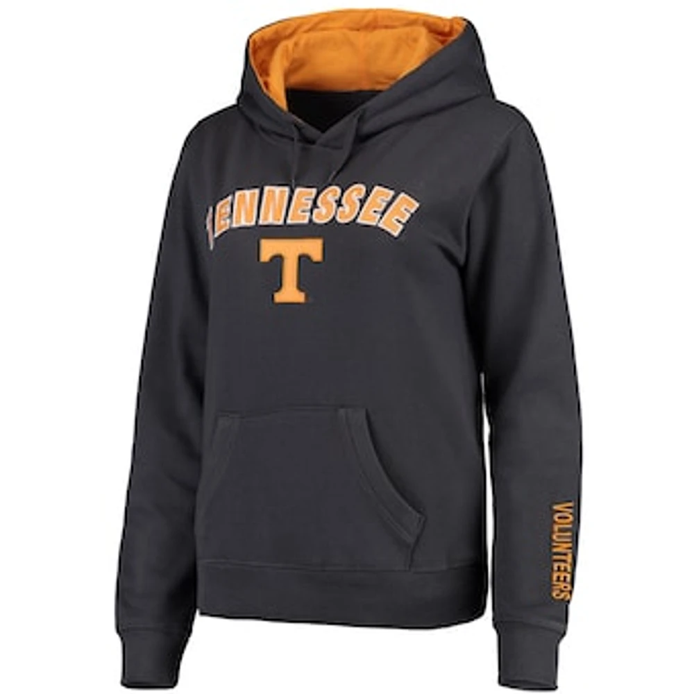 Women's Charcoal Tennessee Volunteers Arch & Logo 1 Pullover Hoodie