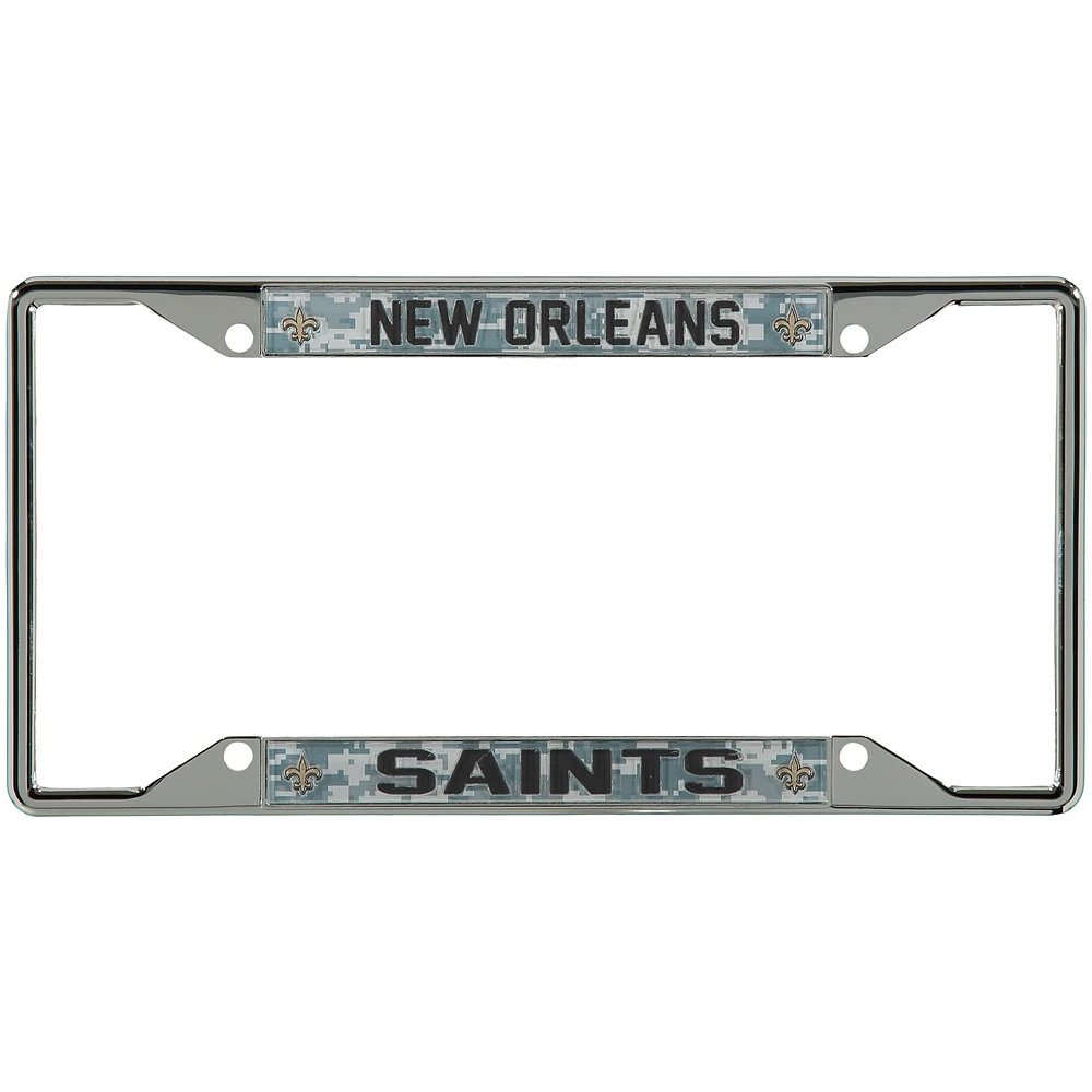 New Orleans Saints Digi Camo License Plate Frame with Black Letters