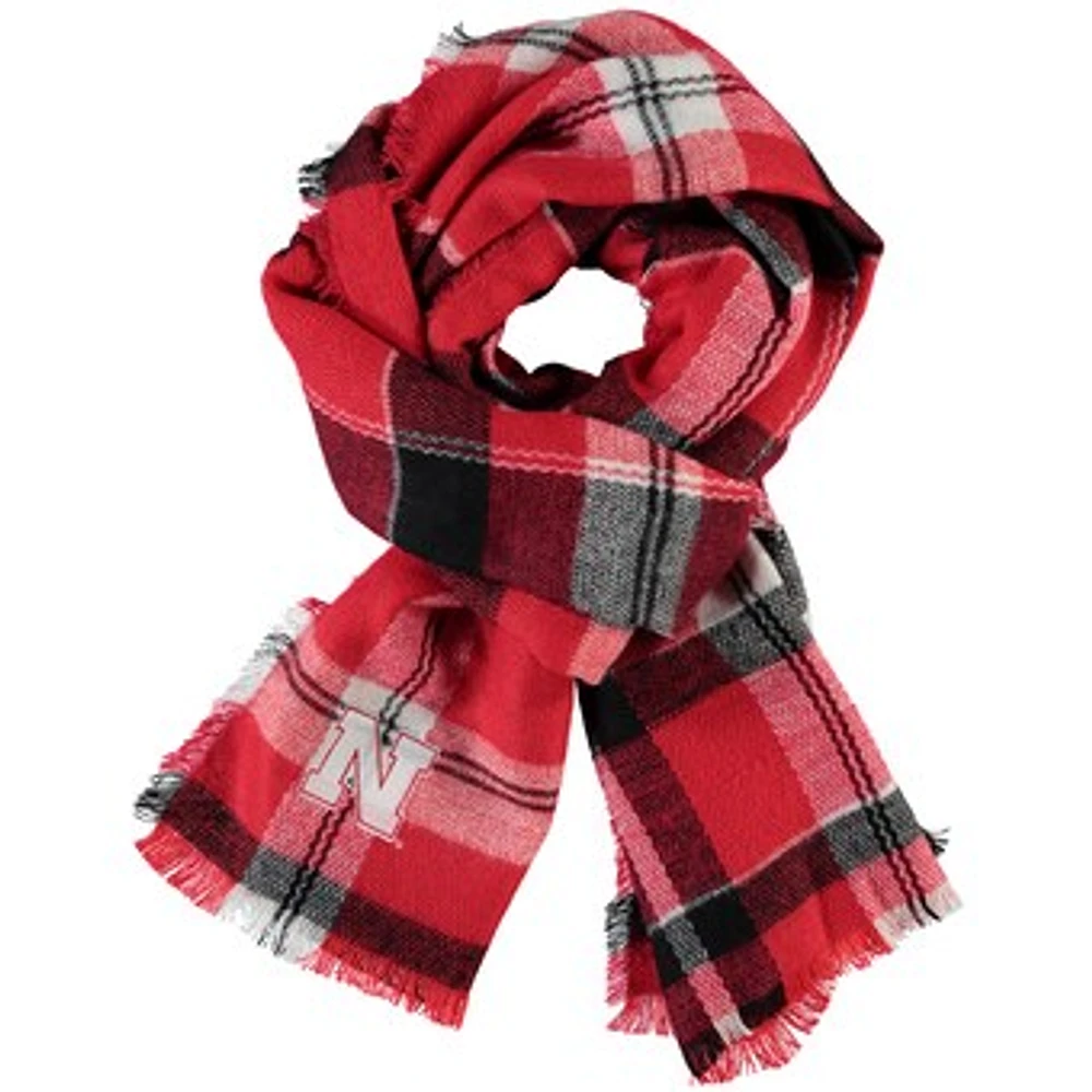 Women's ZooZatz Nebraska Huskers Tartan Blanket Scarf