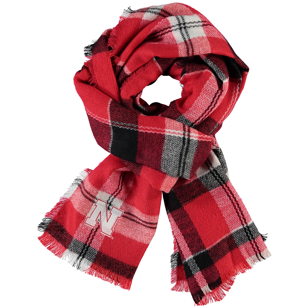 Women's ZooZatz Nebraska Huskers Tartan Blanket Scarf