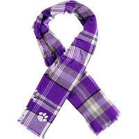 Women's ZooZatz Clemson Tigers Tartan Blanket Scarf