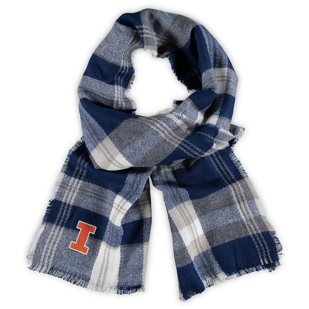 Women's ZooZatz Illinois Fighting Illini Tartan Blanket Scarf